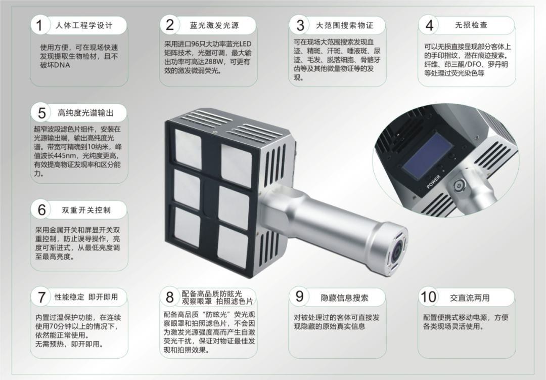 新品丨便携式生物检材发现仪 技术再升级 有力支撑刑侦实战